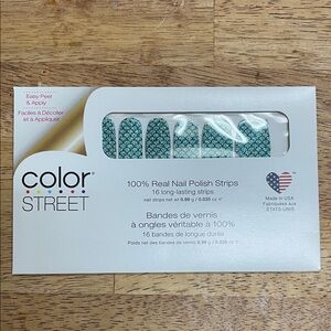 Color Street Teal Geometric Nail Strips